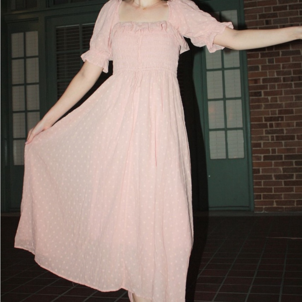 Chic Peach Maxi Dress